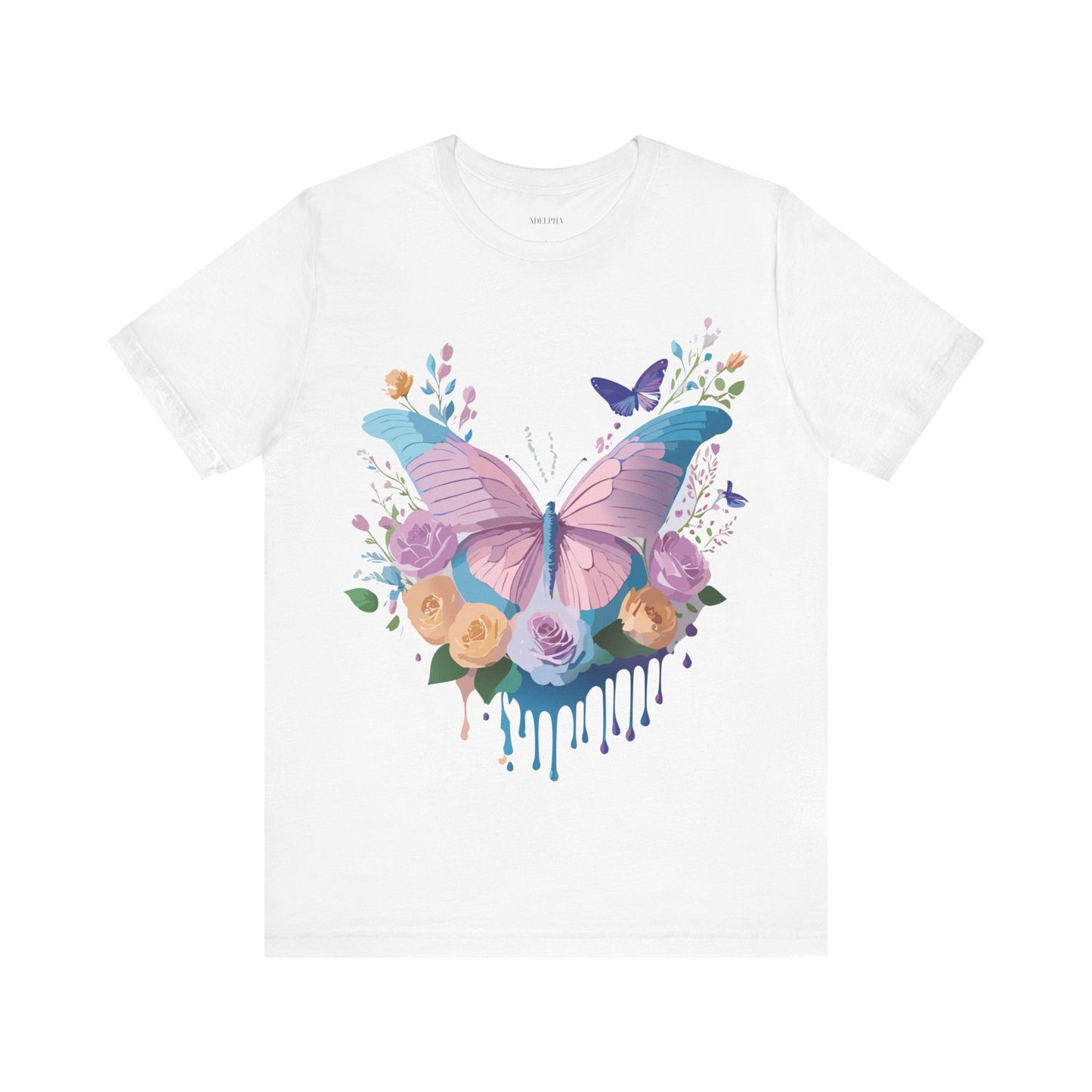 T-shirt en coton naturel avec papillon