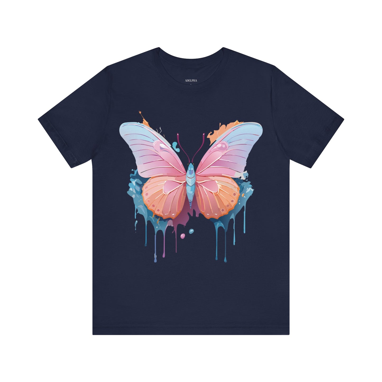 T-shirt en coton naturel avec papillon