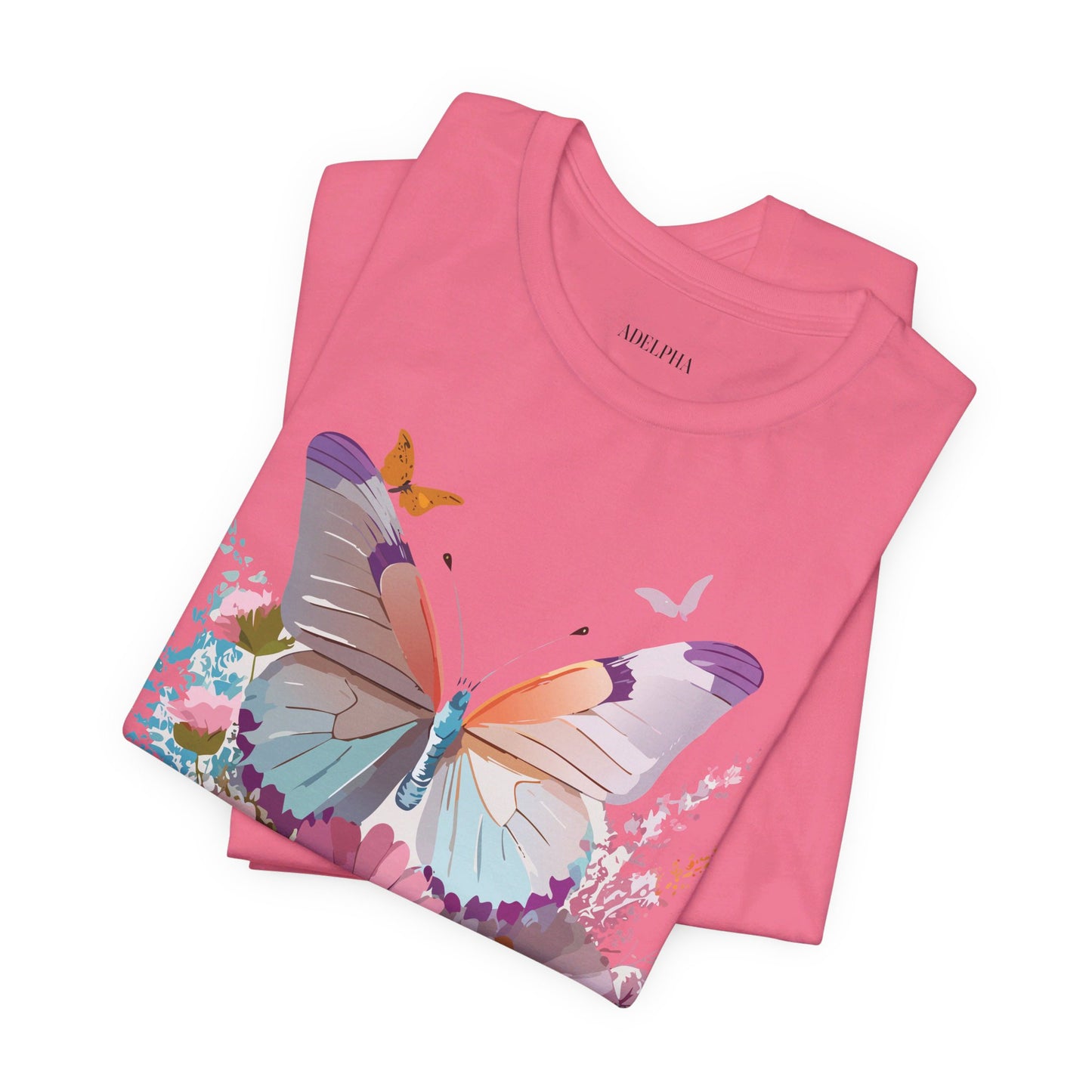 T-shirt en coton naturel avec papillon