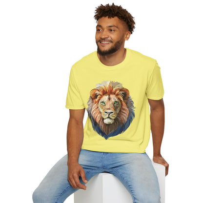 Lion Shirt Unisex Animal Tee Gildan Softstyle 64000 Cotton Comfort