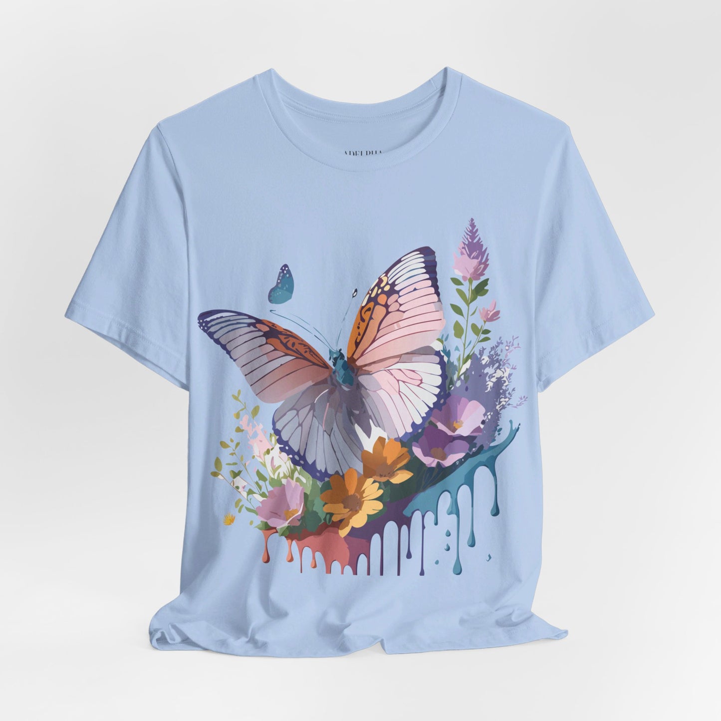 T-shirt en coton naturel avec papillon