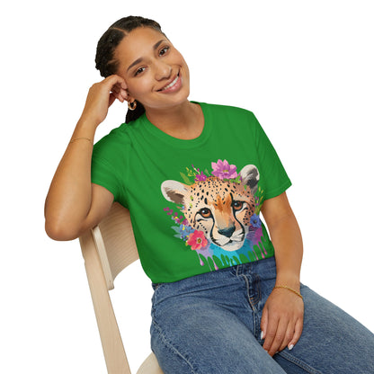 Cheetah Print Unisex Softstyle T Shirt Gildan 64000 Tee For Everyday Comfort