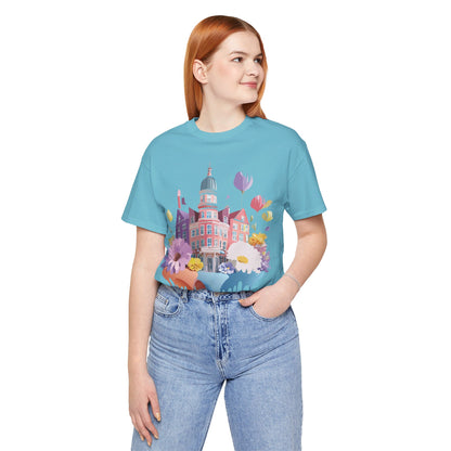 Natural Cotton Tee Shirt - Beautiful Places Collection - Amsterdam Printify