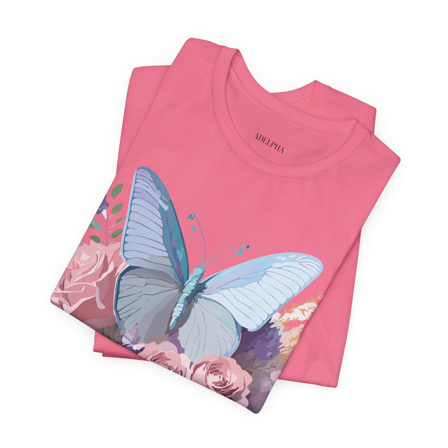 T-shirt en coton naturel avec papillon