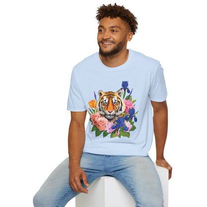 Tiger Shirt Unisex Animal Tee Gildan Softstyle 64000 100 Percent Cotton