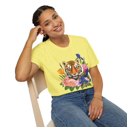 Tiger Shirt Unisex Animal Tee Gildan Softstyle 64000 100 Percent Cotton