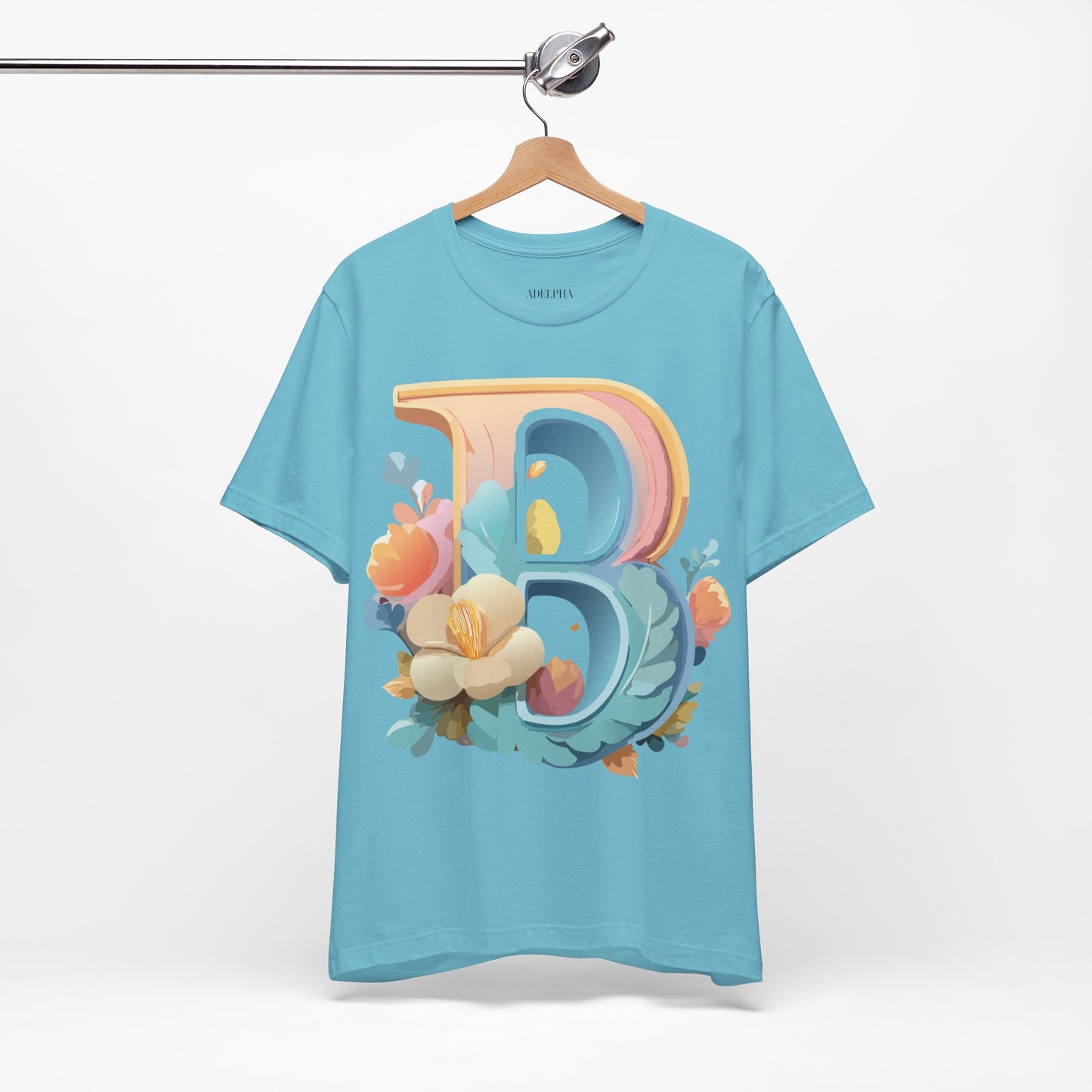 Natural Cotton Tee Shirt - Letters Collection - B