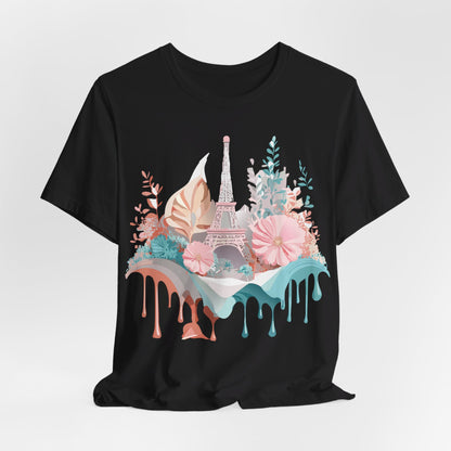 Natural Cotton Tee Shirt - Beautiful Places Collection - Paris Printify