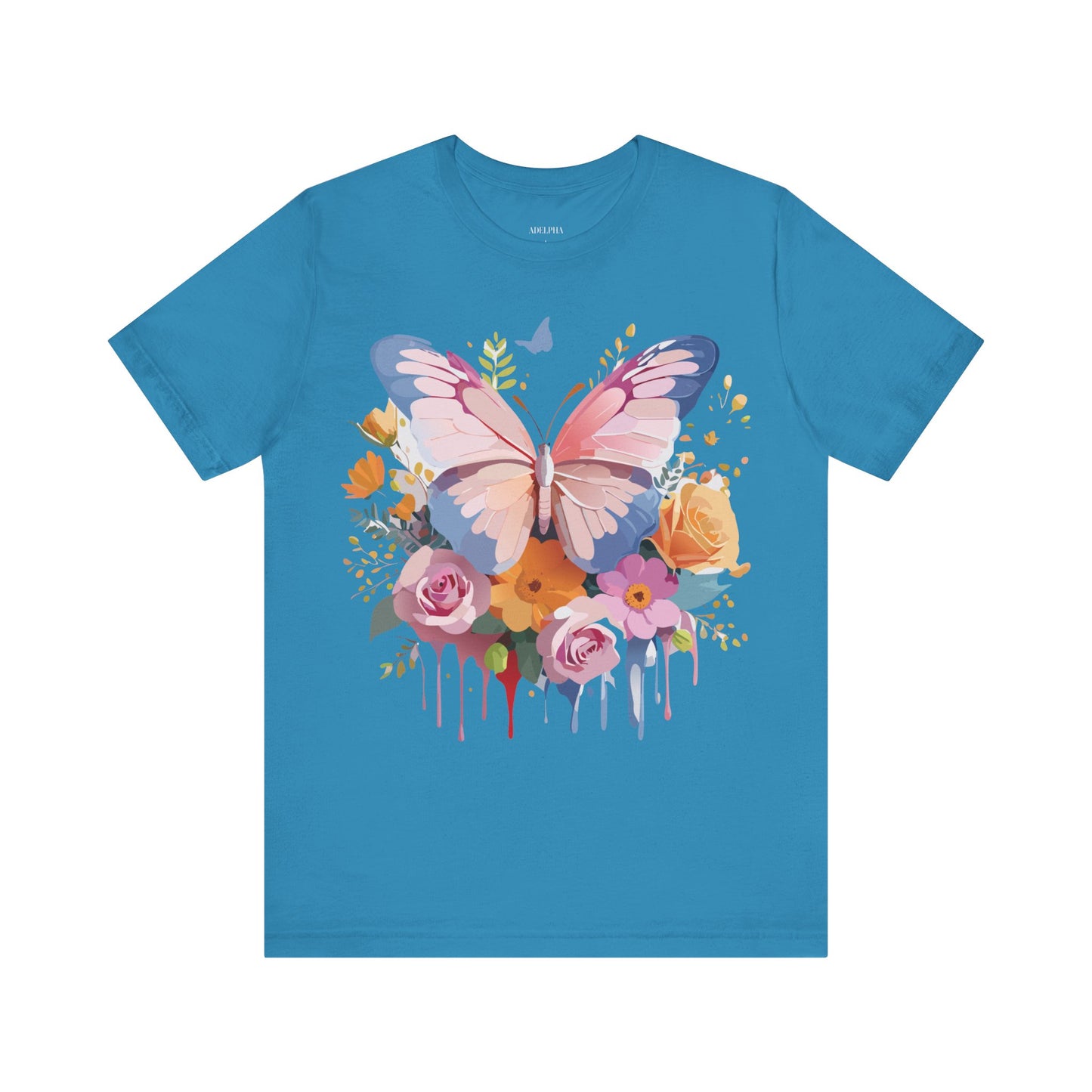 T-Shirt aus natürlicher Baumwolle mit Schmetterling