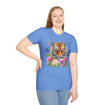Unisex Tiger Shirt Softstyle Graphic Tee 100 Percent Cotton Apparel