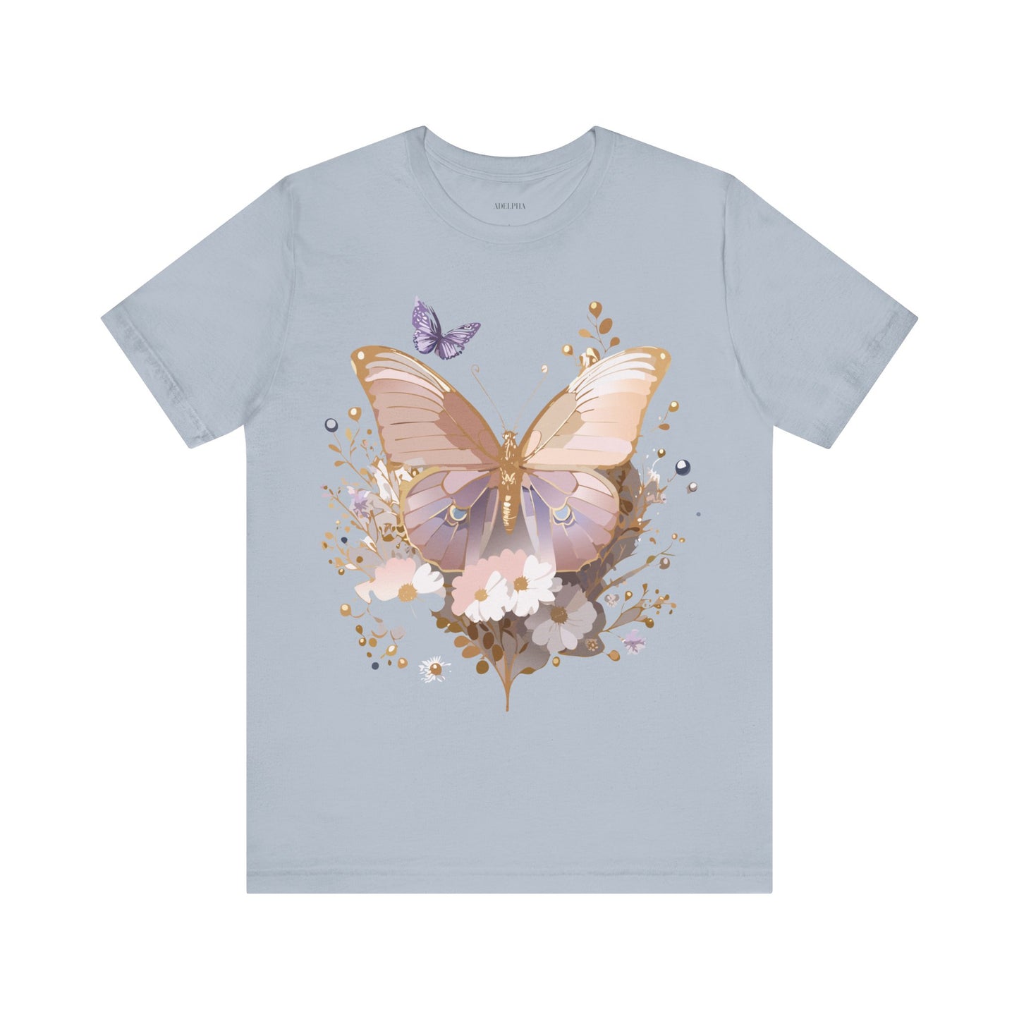 T-shirt en coton naturel avec papillon