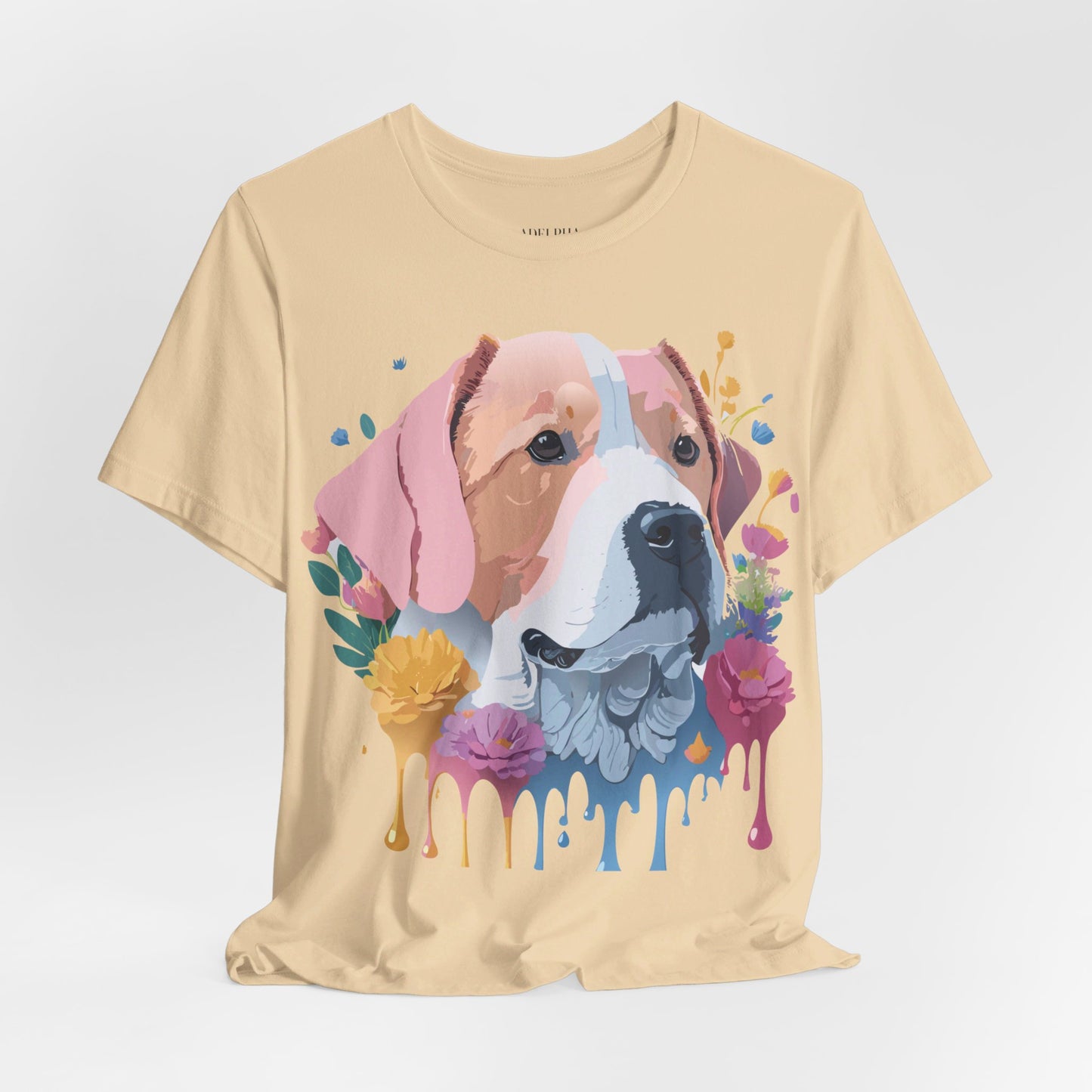 T-shirt en coton naturel avec chien