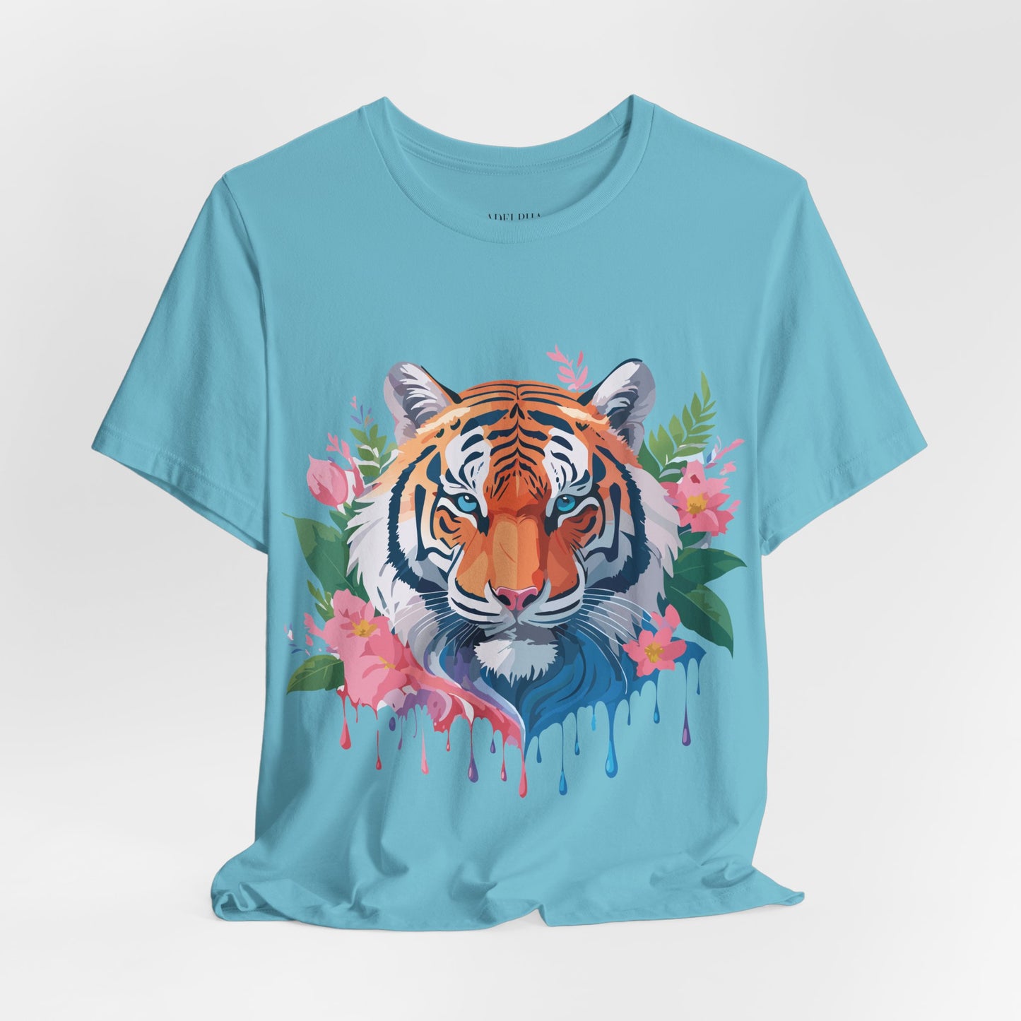 Natural Cotton Tee Shirt with Tiger