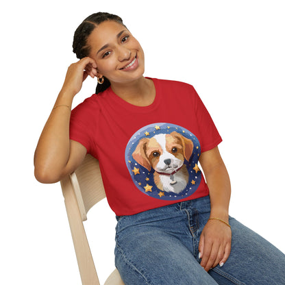 Unisex Dog Shirt Animal Print Tee Gildan Softstyle 64000 Cotton