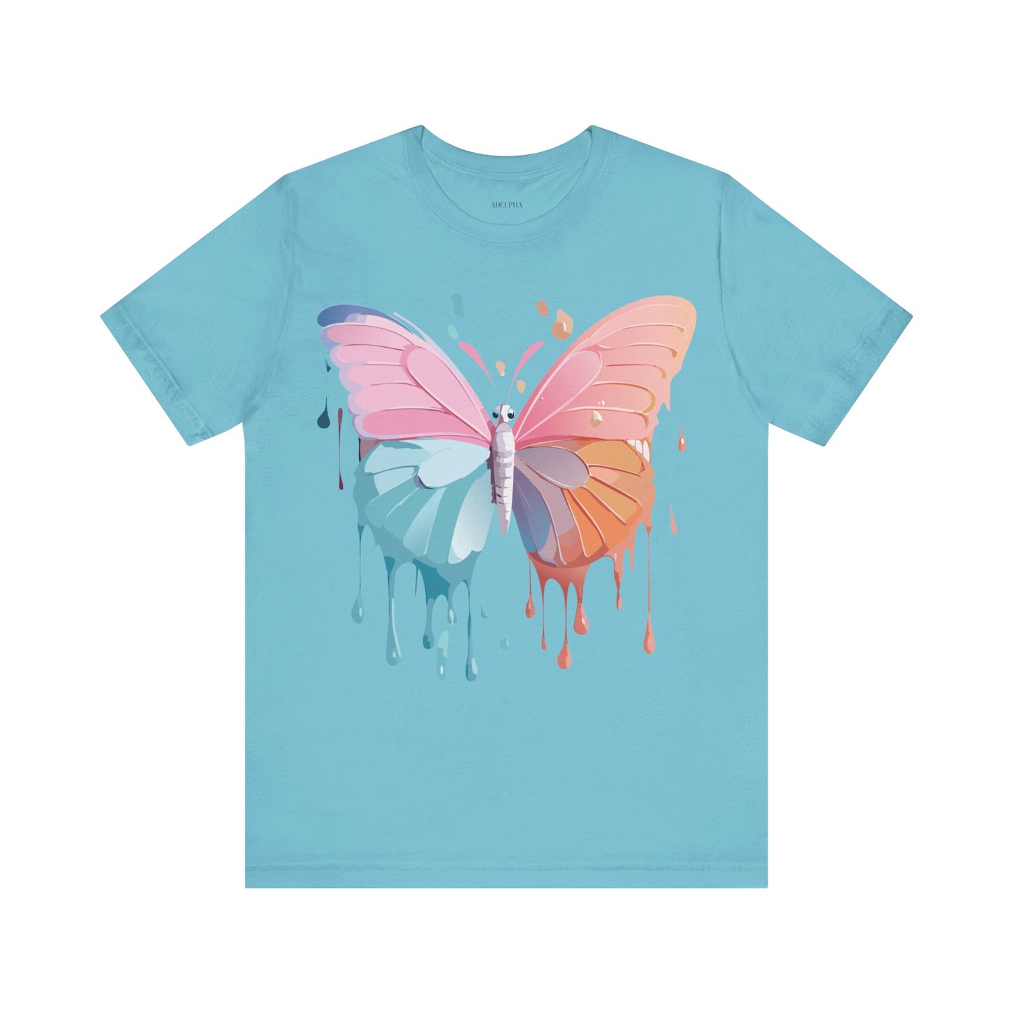 T-Shirt aus natürlicher Baumwolle mit Schmetterling