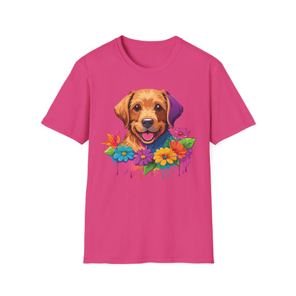 Unisex Dog Shirt With Animals Tee Softstyle Gildan 64000 Comfort Fit