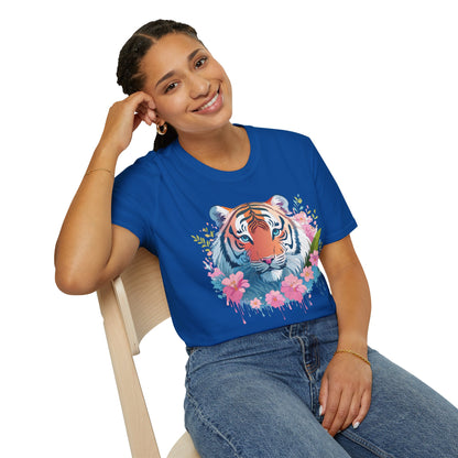 Unisex Tiger Shirt Gildan Softstyle 64000 Cotton Tee Everyday Comfort