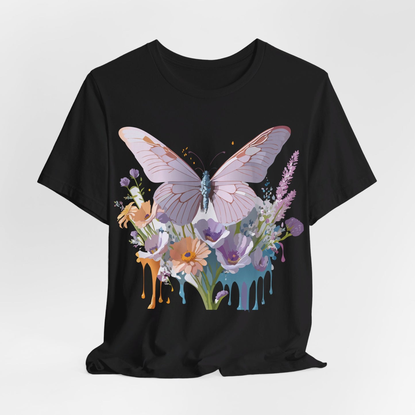 T-Shirt aus natürlicher Baumwolle mit Schmetterling