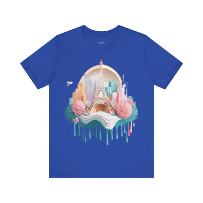 Natural Cotton Tee Shirt - Beautiful Places Collection - Paris Printify