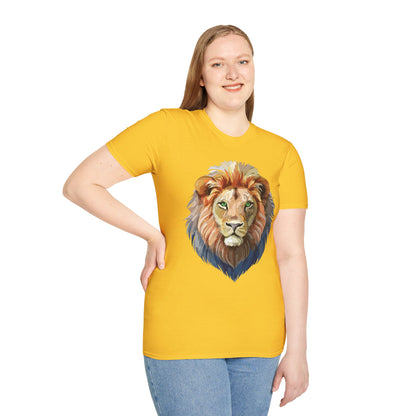 Lion Shirt Unisex Animal Tee Gildan Softstyle 64000 Cotton Comfort