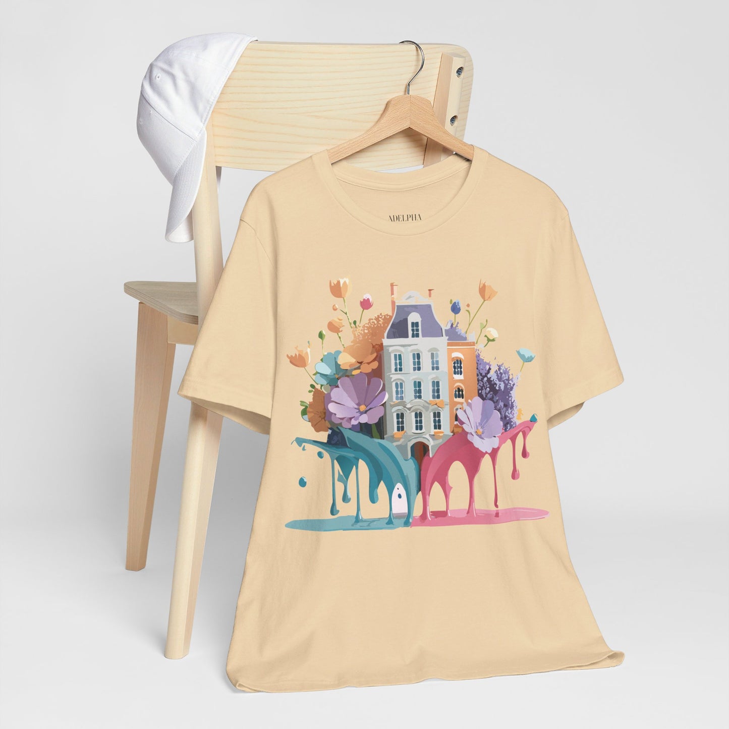 Natural Cotton Tee Shirt - Beautiful Places Collection - Amsterdam