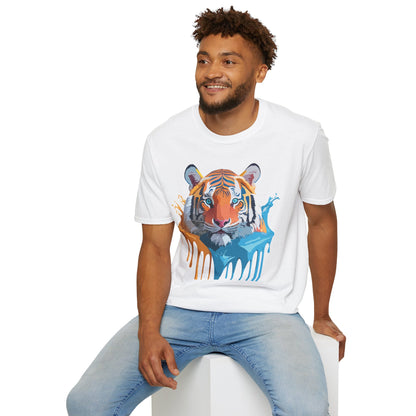 Tiger Shirt Unisex Animal Tee Ring Spun Cotton Gildan Softstyle Short Sleeve