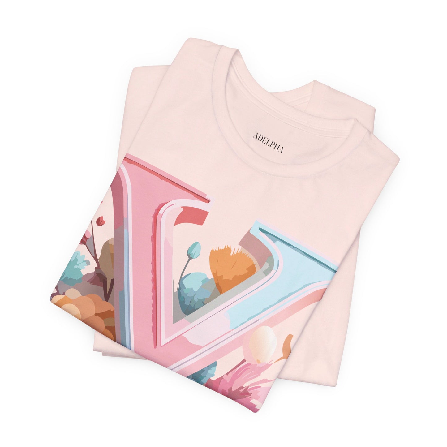 Natural Cotton Tee Shirt - Letters Collection - Y