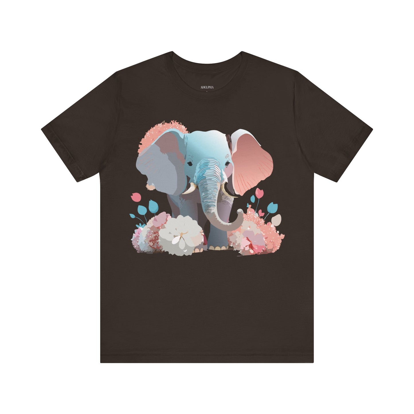 Natural Cotton Tee Shirt with Elephant