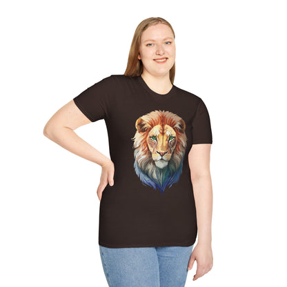Lion Shirt Unisex Animal Tee Gildan Softstyle 64000 Cotton Tee