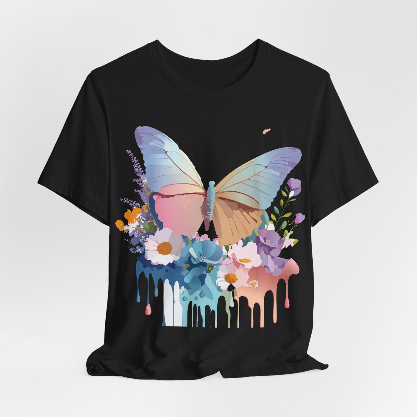 T-shirt en coton naturel avec papillon