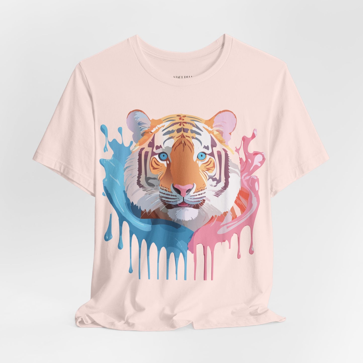 Natural Cotton Tee Shirt with Tiger