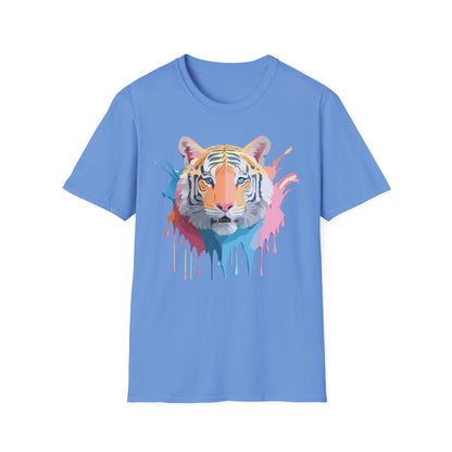 Tiger Print Unisex Softstyle T Shirt Gildan 64000 Comfort Tee