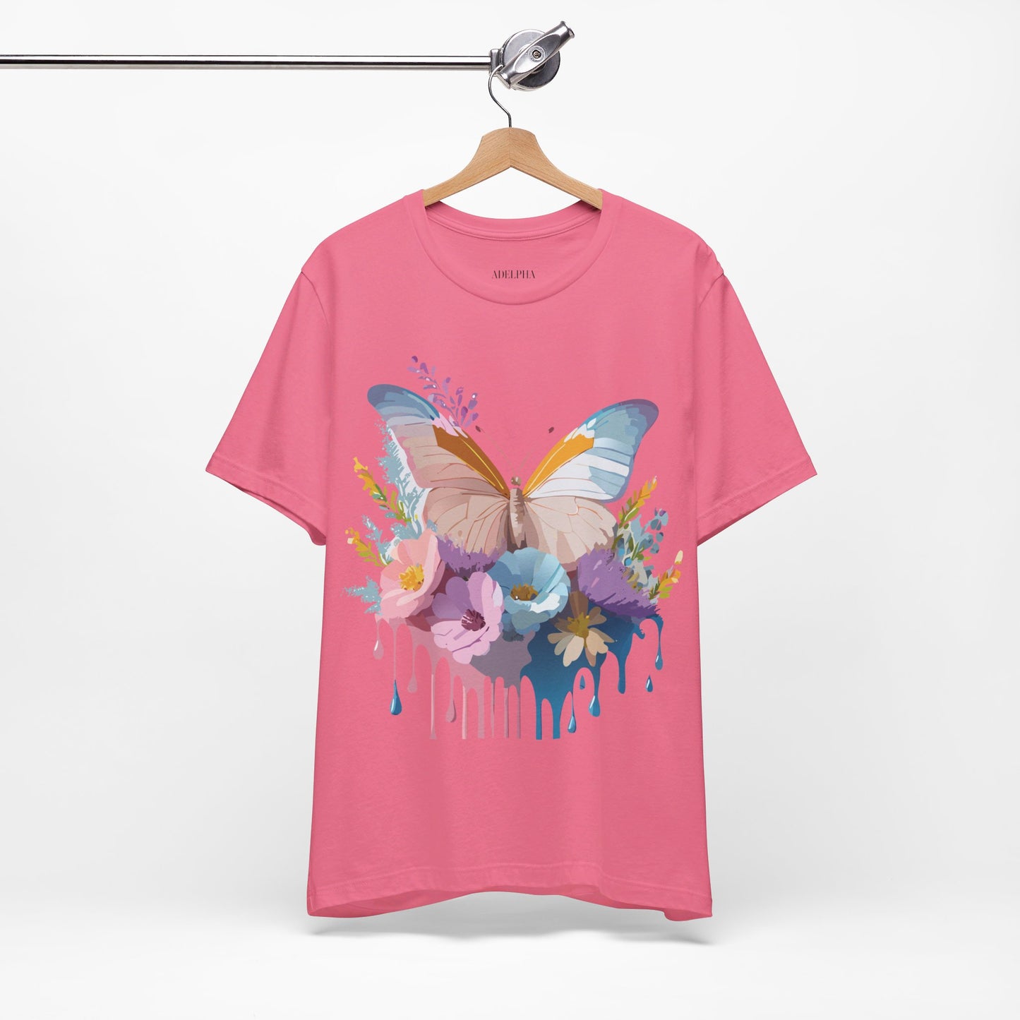 T-shirt en coton naturel avec papillon