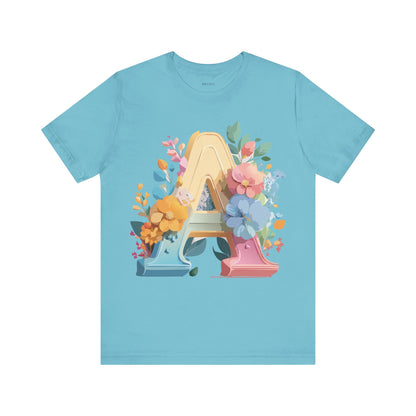 Natural Cotton Tee Shirt - Letters Collection - A Printify