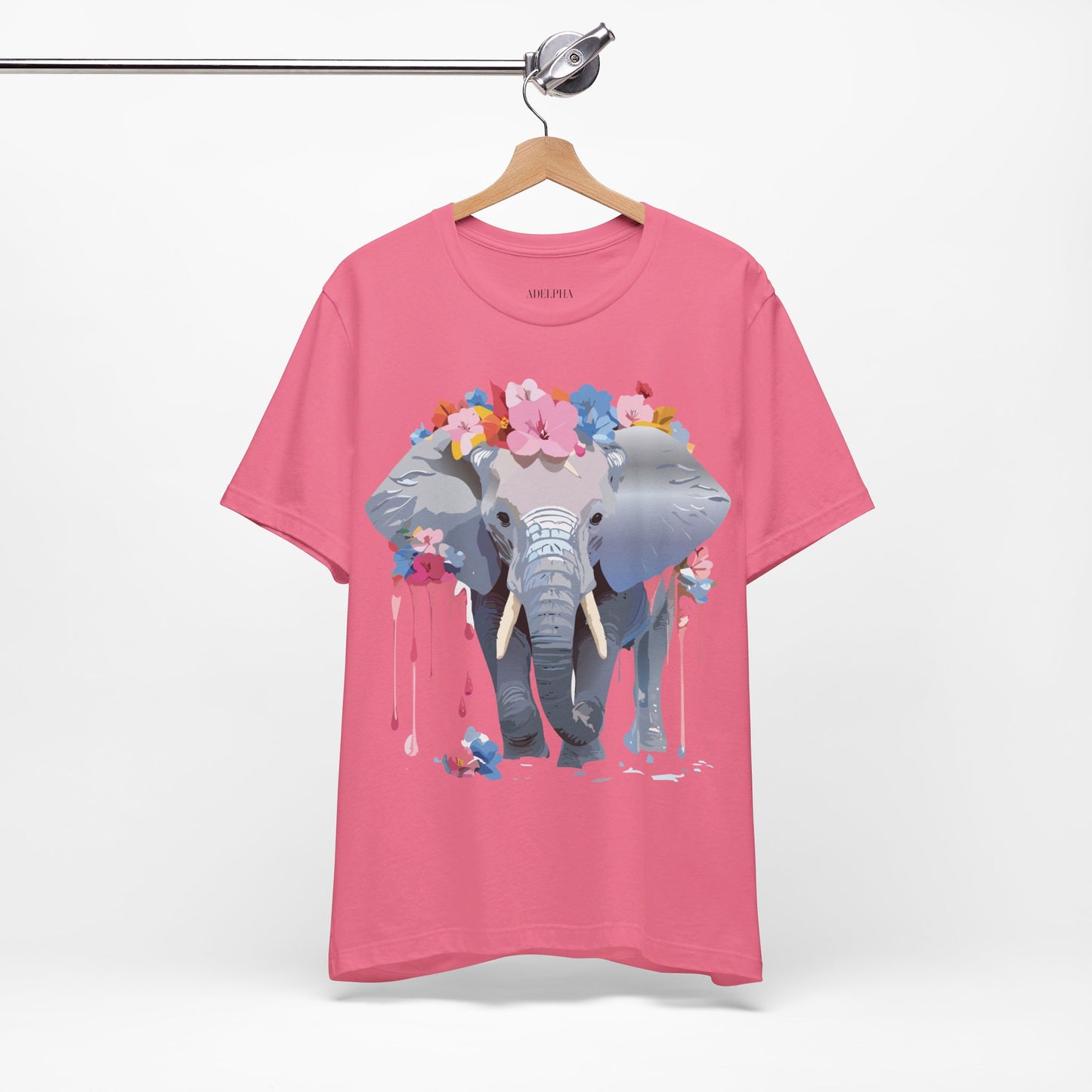 T-Shirt aus natürlicher Baumwolle mit Elefant