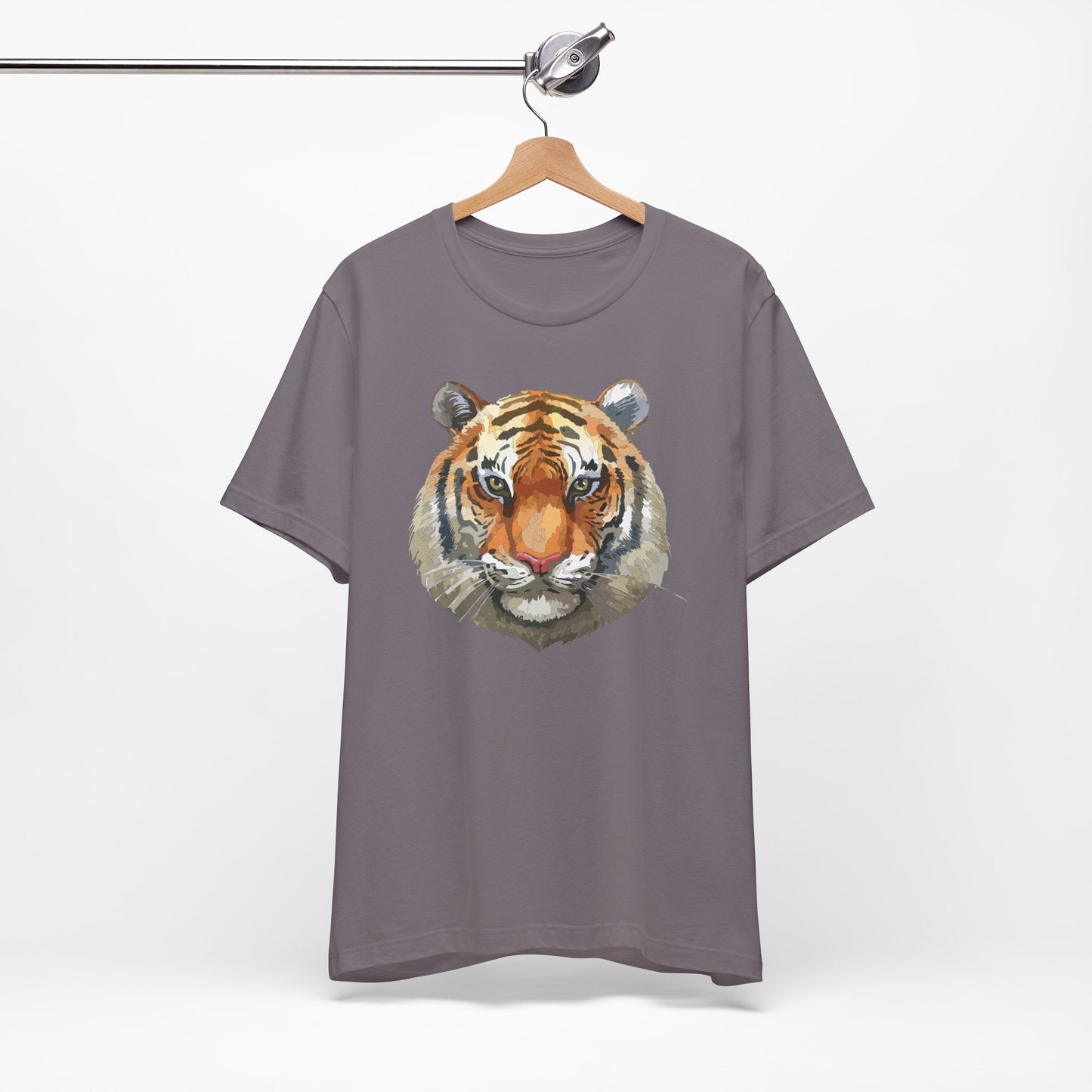 Wild Tiger Face Graphic T-Shirt Unisex Cotton Animal Design Wildlife Tee 1