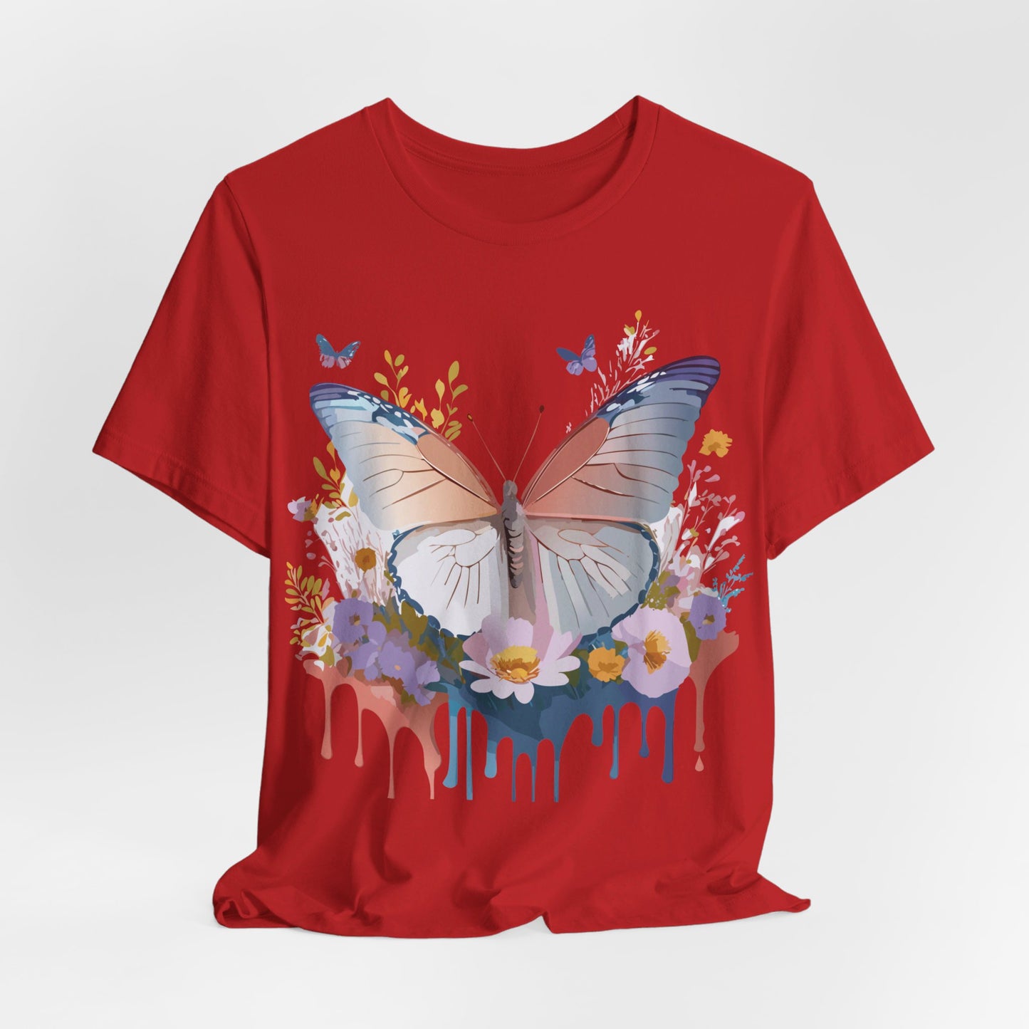 T-Shirt aus natürlicher Baumwolle mit Schmetterling