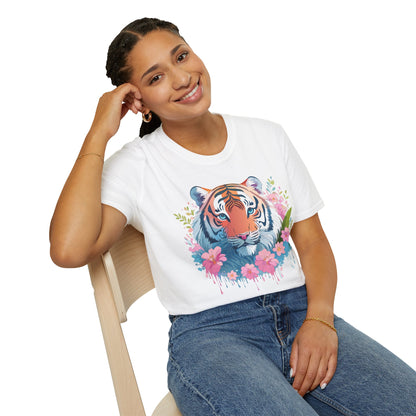 Unisex Tiger Shirt Gildan Softstyle 64000 Cotton Tee Everyday Comfort