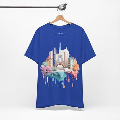 Natural Cotton Tee Shirt - Beautiful Places Collection - Paris Printify