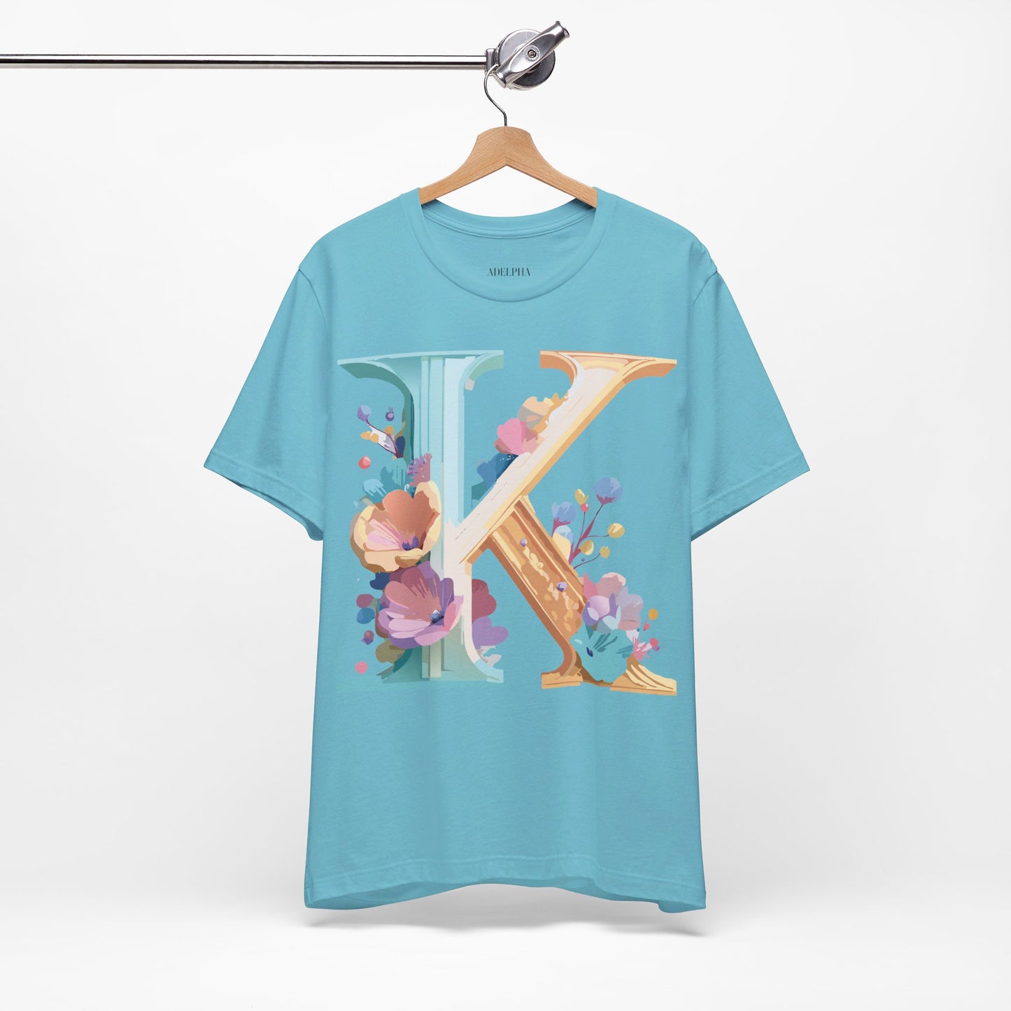 Natural Cotton Tee Shirt - Letters Collection - K