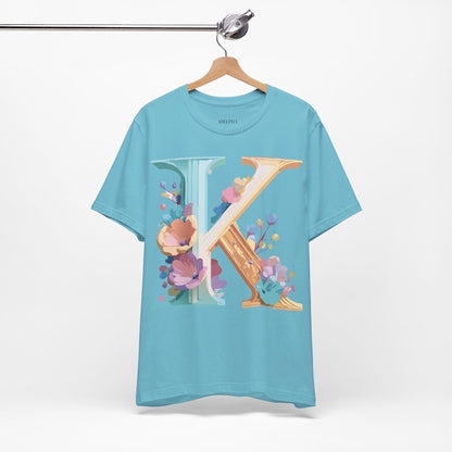 Natural Cotton Tee Shirt - Letters Collection - K Printify