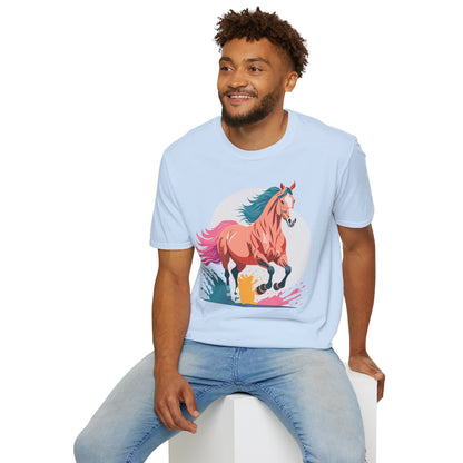 Unisex Horse Shirt Tee Gildan Softstyle 64000 Premium Ringspun Cotton