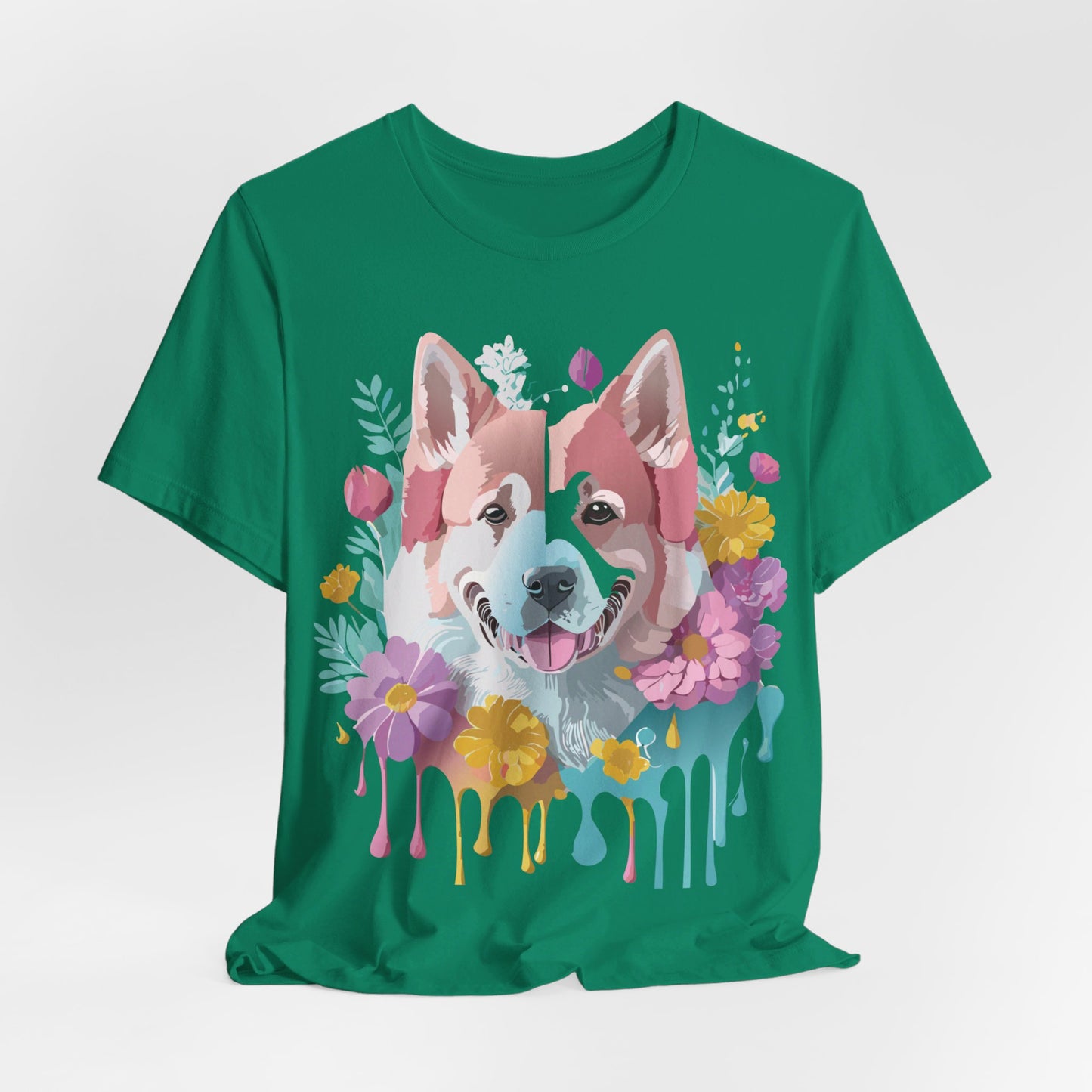 T-shirt en coton naturel avec chien