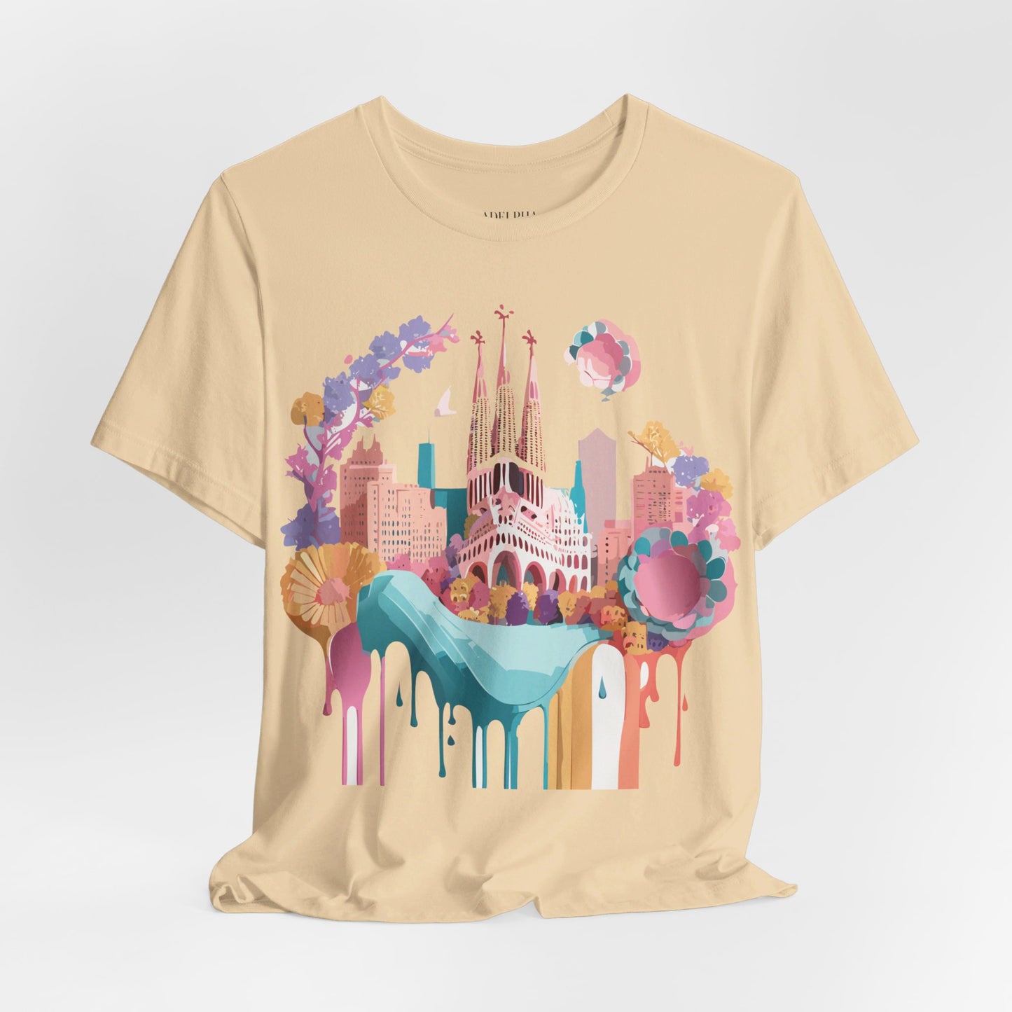 T-Shirt aus natürlicher Baumwolle – Kollektion „Beautiful Places“ – Barcelona