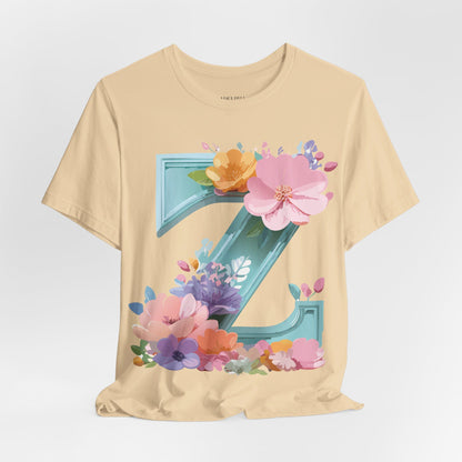 Natural Cotton Tee Shirt - Letters Collection - Z Printify