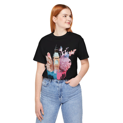 Natural Cotton Tee Shirt - Beautiful Places Collection - London Printify