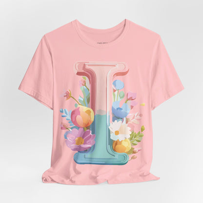 Natural Cotton Tee Shirt - Letters Collection - I Printify