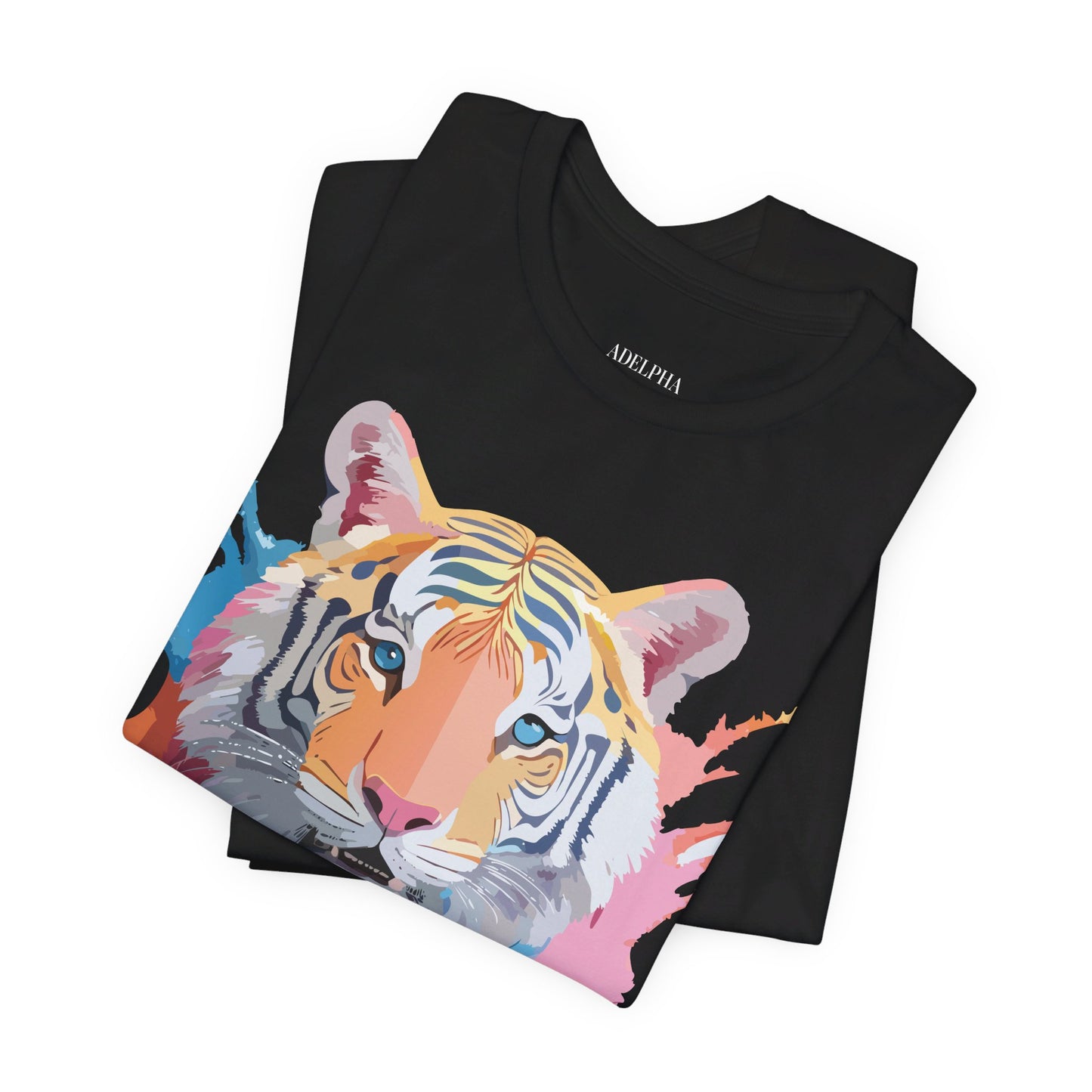 Natural Cotton Tee Shirt with Tiger