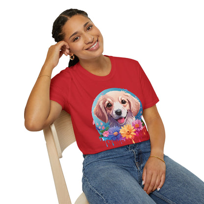 Unisex Dog Shirt Animal Tee Gildan Softstyle 64000 100 Percent Cotton