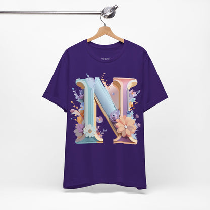 Natural Cotton Tee Shirt - Letters Collection - N Printify